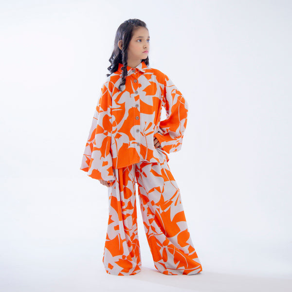 Tangerine Bloom Co-ord Set